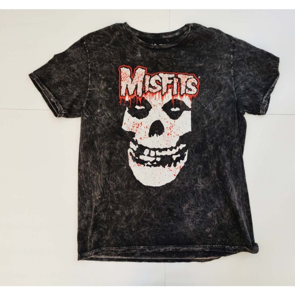 OFFICIAL Misfits Shirt Mens L Black Skull Blood 2020 Punk Rock Crimson Ghost